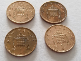 5 Pièces De One New Penny United Kingdom 1971 - 1 Penny & 1 New Penny