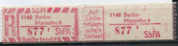 DDR Einschreibemarke Berlin-Marzahn SbPA Postfrisch, EM2F-1140-6f Zh - Aangetekende Etiketten