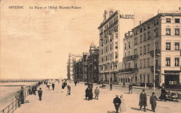 BELGIQUE - Ostende - La Digue Et L'hôtel Majestic-Palace - Carte Postale Ancienne - Oostende