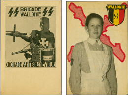 Cover 1941-1944 Collection Of SS Propaganda Cards For The Flemish And Walloon Legions (approx. 70 Postcards) Mainly Unus - Kriegs- Und Propaganda- Fälschungen