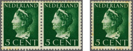 Cover Netherlands, Overprint Houdt Goeden Moed In Green On 5 And 12½ Cent Wilhelmina Van Konijnenburg Mainly On Philatel - Kriegs- Und Propaganda- Fälschungen