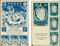 Without Gum , Mounted Mint Norway 1941 - Satirical R.A.F. Propaganda Leaflets Which Were Dropped Over Norway, Numbered 1 - Kriegs- Und Propaganda- Fälschungen