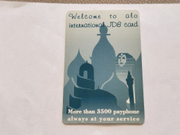 JORDAN-(JO-ALO-0052B)-Welcome To Alo-(173)-(4200-063640)-(8JD)-(11/2000)-used Card+1card Prepiad Free - Jordanie