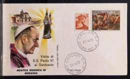 FILATELIA - FDC - NOSTRA SIGNORA DI BONARIA - ANNO  1970  - VISITA PAPA PAOLO VI - Cristianismo