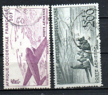 Col41 Colonies AOF Afrique Occidentale PA N° 12 & 14 Oblitéré Cote 6,75 € - Used Stamps