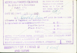 Guerre 40 Entier Pétain 80c + Complément Taxe Perçue Repiquage Agence Timbres Coloniaux Secrétariat D'état Aux Colonies - Overprinter Postcards (before 1995)