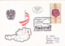 ANNIVERSARY OF THE REPUBLIC  FDC   COVERS 1995  AUSTRIA - FDC