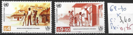 NATIONS UNIES OFFICE DE VIENNE 69-70 * Côte 3.40 € - Unused Stamps