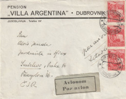 Yugoslavia Dubrovnik AIRMAIL COVER To Czechoslovakia 1935 - Cartas & Documentos