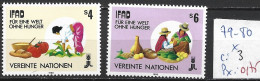 NATIONS UNIES OFFICE DE VIENNE 79-80 * Côte 3 € - Unused Stamps
