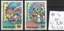 NATIONS UNIES OFFICE DE VIENNE 89-90 ** Côte 3.30 € - Unused Stamps