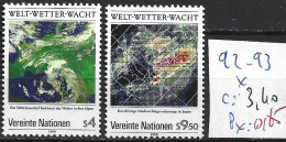 NATIONS UNIES OFFICE DE VIENNE 92-93 * Côte 3.40 € - Unused Stamps