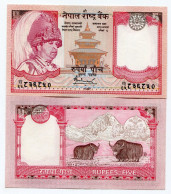 Nepal 5 Rupees P46b UNC Banknote Paper Money X 10 Piece Lot - Belarus