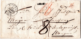Schweiz 1841, L1 AMDEN U. Zier-K2 WEESEN Auf Porto Brief N. Württemberg - Brieven En Documenten