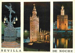 Espagne - Espana - Andalucia - Sevilla - Multivues - Vue De Nuit - Espana - CPM - Voir Scans Recto-Verso - Sevilla