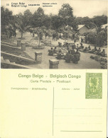 Belgisch Congo, Ungebr. 5 C. Bild Ganzsache M. Abb. Last Kamele. H&G43 - Gibier