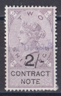 Grande Bretagne -  Fiscaux  -  2 Shillings  Sans Gomme - Revenue Stamps