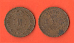 Jordan Giordania 10 Fils 1962 Bronze Coin  C 20 - Giordania