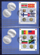 UNO Wien 2012 - Flaggen Und Münzen, FDC Mit 738 - 745 - FDC