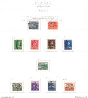 1939 ALBANIA , Occupazione Italiana , N° 1/11 ,  Assemblea Costituente , 11 Val - Sonstige & Ohne Zuordnung