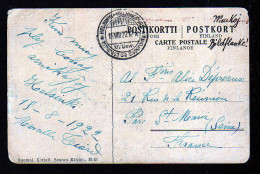 1922 - Esperanto Kongress Helsinki - Sonderstempel Auf Karte Nach Frankreich - Storia Postale