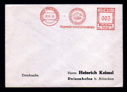 Freistempel Garmsich-Partenkirchen "Olympische Winterspiele..." - Brief - Estate 1936: Berlino