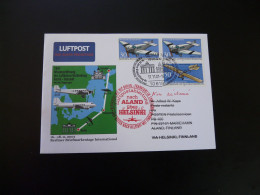Lettre Vol Special Flight Cover Berlin Aland Via Helsinki Finnair 2001 - Lettres & Documents