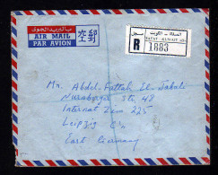 1964 - Einschreib-Luftpostbrief Ab SAFAT Nach Leipzig - Kuwait