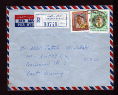 1966 - Einschreib-Luftpostbrief Ab MIRGAAB Nach Leipzig - Kuwait