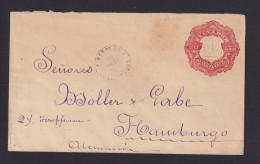 1892 - 10 C. Wappen Ganzsache Ab COJUTEPEQUE Nach Hamburg - Salvador