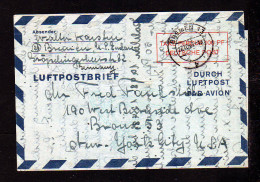 1948 - 100 Pf. Aerogramm Ganzsache (LF 2II) Ab Bremen Nach USA - Cartas & Documentos