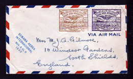 1933 -10 Und 15 C. Sondermarke SEMANA AERA - Luftpostbrief Nach England - Nicaragua
