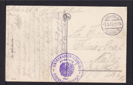 1915 - Feldpoststempel "Unterwasser-Schneide-Abteilung I" - Feldpostkarte Ab Mecheln - Duiken