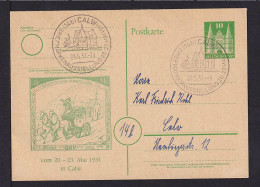 1951 - 10 Pf. Ganzsache Mit Bild "Postkutsche" - Gebraucht Ab Calw - Cartas & Documentos