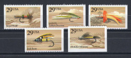 USA 1991 Serie 5v Fish Flies Salmon Fly MNH - Unused Stamps