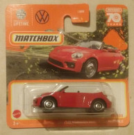 2019 VOLKSWAGEN BEETLE CONVERTIBLE ROUGE MATCHBOX - Matchbox (Mattel)