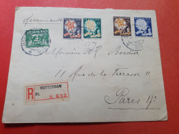 Pays Bas - Enveloppe En Recommandé De Rotterdam Pour Paris En 1934 - Réf 3328 - Lettres & Documents