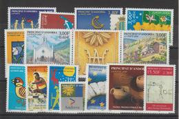 Andorre Français Année Complète 2000 Du 525 Au 539 13 Val. + 1 Trypt. ** MNH - Annate Complete