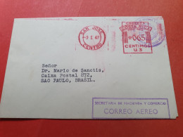 Costa Rica - Enveloppe De San José Pour Sao Paulo Par Avion En 1947 - Réf 3344 - Costa Rica