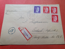 Allemagne - Enveloppe En Recommandé De Saarbrücken Pour Forbach En 1944 - Réf 3346 - Covers & Documents