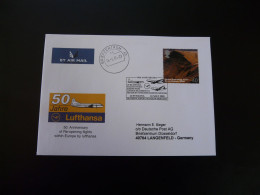 Lettre Vol Special Flight Cover London Dusseldorf 50 Years Of Reopening Lufthansa 2005 - Cartas & Documentos