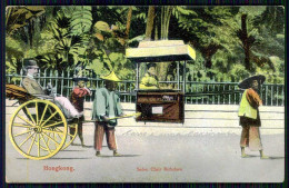 CHINA - HONG KONG -  Sedan Chair Rickshaw. ( Published By M. Stemberg Nº 11) Carte Postale - Chine (Hong Kong)