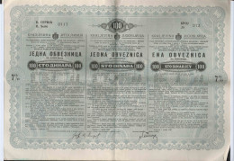 Yugoslavia Kingdom Bond - Jedna Oveznica 100 Dinara 1937  PT240205 - Andere - Europa