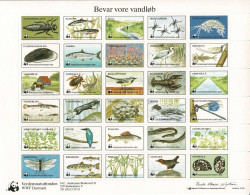 Denmark WWF 1985.  Sheet  With 30 Labels; Fauna And Flora.  Preserve Danish Nature.  MNH(**) - Not Folded. - Andere & Zonder Classificatie