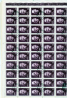 1962 - Anniversaires Culturels /feuille Complète COMPLÈTE X 100 - Full Sheets & Multiples