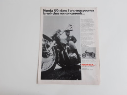 Honda 750 - Publicité De Presse - Motorfietsen