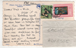 Timbres , Stamps " Papillon ; Peinture Religieuse " Sur CP , Carte , Postcard De 1971 - Jamaica (1962-...)