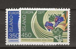 1982 MNH Iceland Mi 578-79, Postfris** - Nuevos