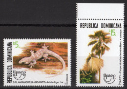 Dominicana 2003, UPAEP, Geko, Palm, 2val - WPV (Weltpostverein)