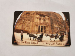 JORDAN-(JO-ALO-0078)-Petra-The Rose City4-(200)-(4000-187203)-(1JD)-(04/2001)-used Card+1card Prepiad Free - Jordanie